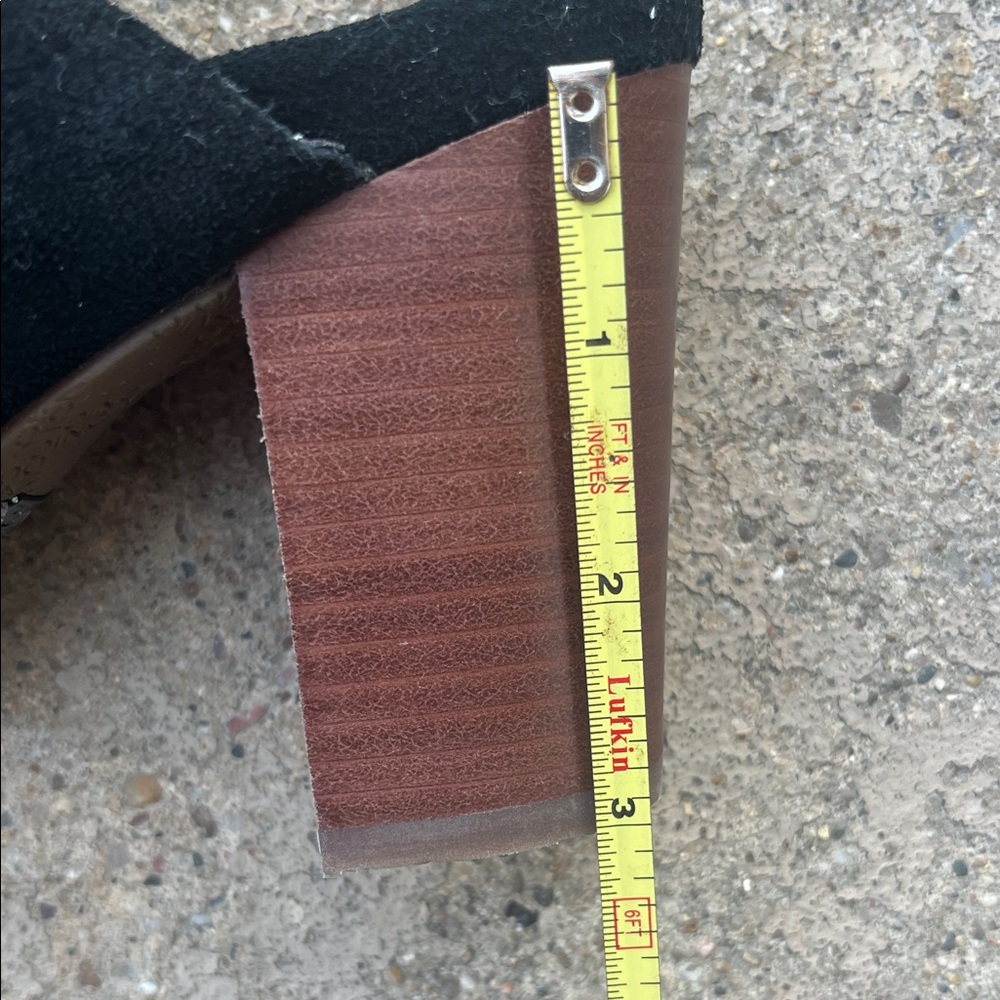 Vionic Black Suede Block Heel Sandals - Picture 16 of 16